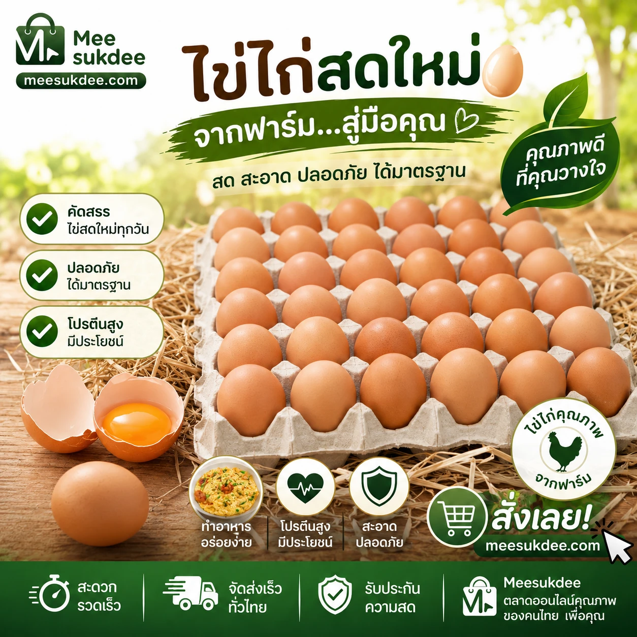 ไข่ไก่ เบอร์ 0 — 1 แผง