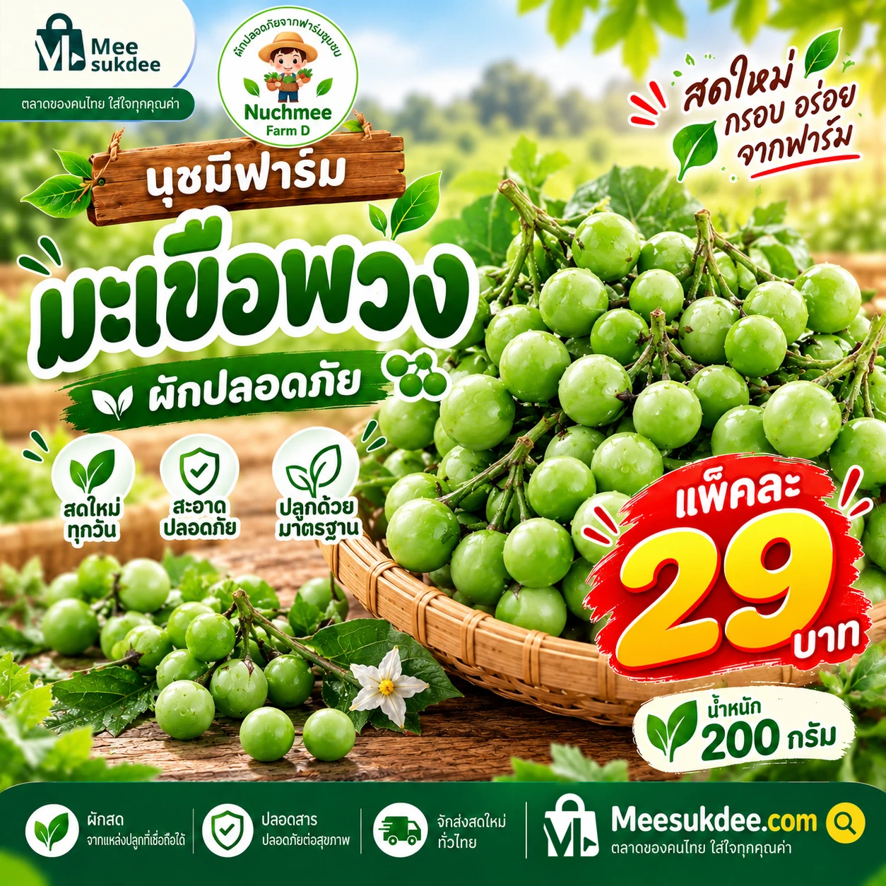 มะเขือพวง 200 กรัม